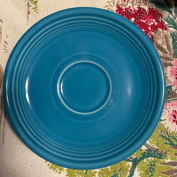 Fiestaware Retired Peacock Cup & Saucer - Picture 2 of 7
